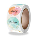 500 runde Etiketten aus Kraftpapier, Dankesaufkleber, Dragees, Süßigkeitentüten, Blumen, Geschenkboxen, Tortenschachteln und Verpackungen, Hochzeitsaufkleber