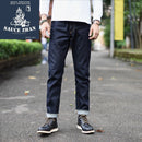 SauceZhan 310XX-HS Herren Jeans Selvedge Sanforized Denim Jeans Jeans Raw Denim Indigo Slim Fit 14,5 oz
