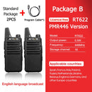 RETEVIS 2 Stück Mini Walkie Talkie PMR 446 Tragbares Zwei-Wege-Funkgerät ht PTT Walkie-Talkies RT622 Tragbares Funkgerät für Hunting Cafe RT22