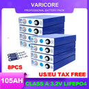 8 Stück 3,2 V 102 Ah 105 Ah Grade A Lifepo4 Batterie Lithium-Eisen-Phosphat für 12 V Camper Golf Cart Off-Road Off-Grid Solar Wind