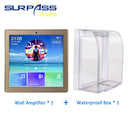 Smart Home Audio 4-Kanal-Wireless-Bluetooth-In-Wand-Verstärker-Touchscreen, Unterputz-Radio, USB-TF-Kartenleistung für Lautsprecher