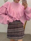 Alien Kitty 2022 Neue Frühling Koreanische Art Lose Pullover Frauen Solide Gestrickte Pullover Winter Warme Pullover Femme