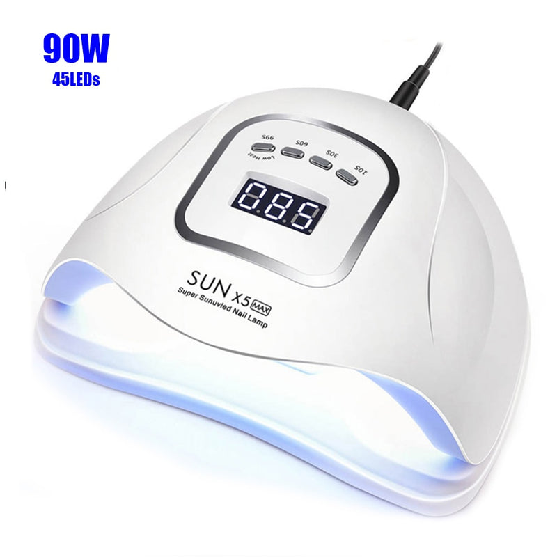 90/72W UV Lamp Led Nail Dryer With Sensor LCD Display 10/30/60/90 Timer For All Gels Polish Professional Manicure Nail lamp