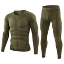 Warmes Herbst-Winter-Langarm-Thermo-Unterwäsche-Set für den Außenbereich, Fleece, Slim Fit, Armee, taktisch, Wandern, Militärkleidung, Top + Hose C
