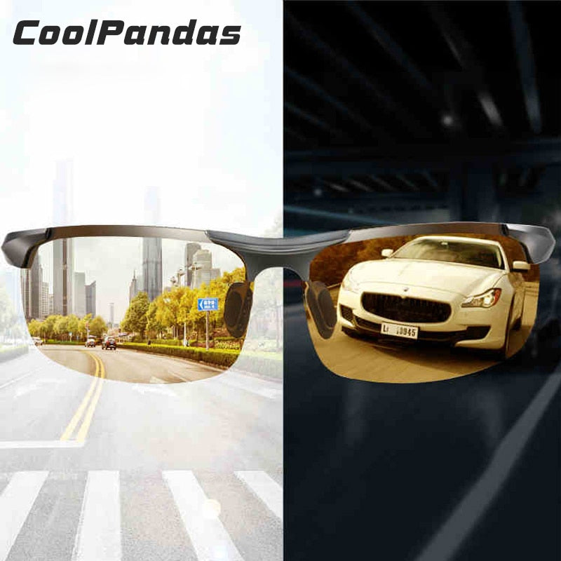 Aluminum Magnesium Photochromic Sunglasses Polarized Night Vision Glasses Men Oculos Driver Yellow Driving Glasses gafas de sol