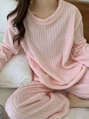 Winter-Pyjama-Sets für Frauen, Nachtwäsche, Zuhause, Kleidung, Pyjama, Heimkleidung, Damen-Pyjama-Set, Samthosen, Nachtwäsche, dick, warm