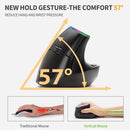 Delux M618C Kabellose, leise, ergonomische, vertikale 6-Tasten-Gaming-Maus, USB-Empfänger, optische RGB-Mäuse mit 1600 DPI, für PC-Laptop