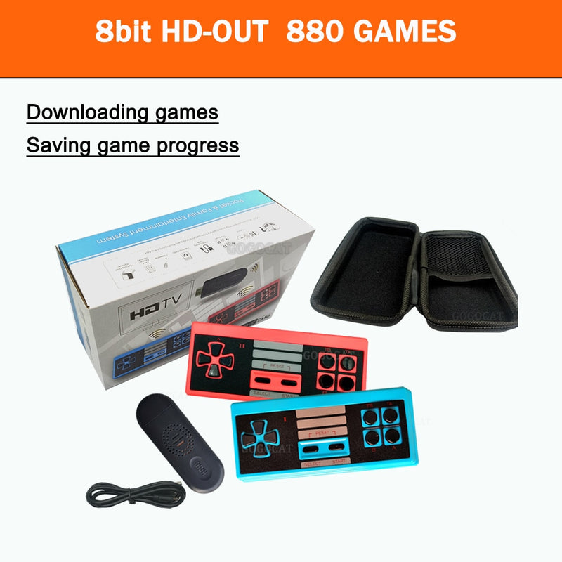 Videospielkonsolen 4K HD 2.4G Wireless 10000 Spiele 64GB Retro Mini Classic Gaming Gamepads TV Family Controller für PS1/GBA/MD