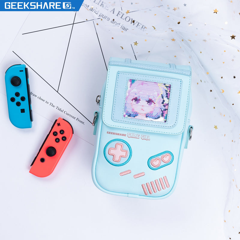 GeekShare Game Girl Bag para mujer Kawaii Light Blue One Shoulder Bags Girl 2022 nueva moda Messenger Bag Super Cute con correa