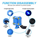 WEST BIKING 140dB Fahrradklingel 4 Lampen Radfahren Licht 1200mAh Elektrische Hupe Wasserdichte USB Aufladung Türklingel Lauter Alarm Fahrradklingel