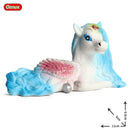 Oenux Classic Mythical Rainbow Pegasus Simulation Animal Original Fairy Tale Fly Horse Action Figures Model PVC Educational Toys
