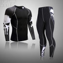 Laufen Herren Thermounterwäsche Unterhose Kit Sport Kompressionsbekleidung Trainingsanzug für Herren Fitness Slim Jogger Base Layer Set