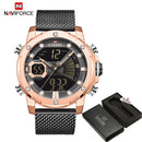 Neue Uhren NAVIFORCE Top-Marke Luxus Gold Quarz Herrenuhr Wasserdicht Big Sport Armbanduhr Edelstahl Datum Reloj Hombre