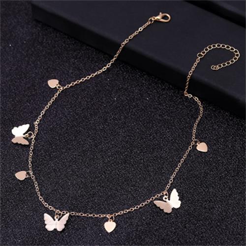 Bohemian Girl Cute Butterfly Strass Brief Halskette Mädchen Halskette für Frauen BABY HONEY ANGEL Short Trend New Jewelry Gift