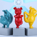 Schöne Yoga Französische Bulldogge Statue Harzfiguren Nordische Kreative Cartoon Tiere Skulptur Kinderzimmer Dekor Handwerk