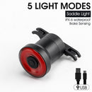 Smart Bicycle Flashlight MTB Road Bike Rear Light Auto Start/Stop Brake Sensing IPX6 Waterproof LED Charging Cycling Taillight