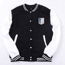 Angriff auf Titan Baseballuniform Flügel der Freiheit Fleecemantel Japan Anime Trainingsanzug Männer Bomberjacke Winter Streetwear Harajuku