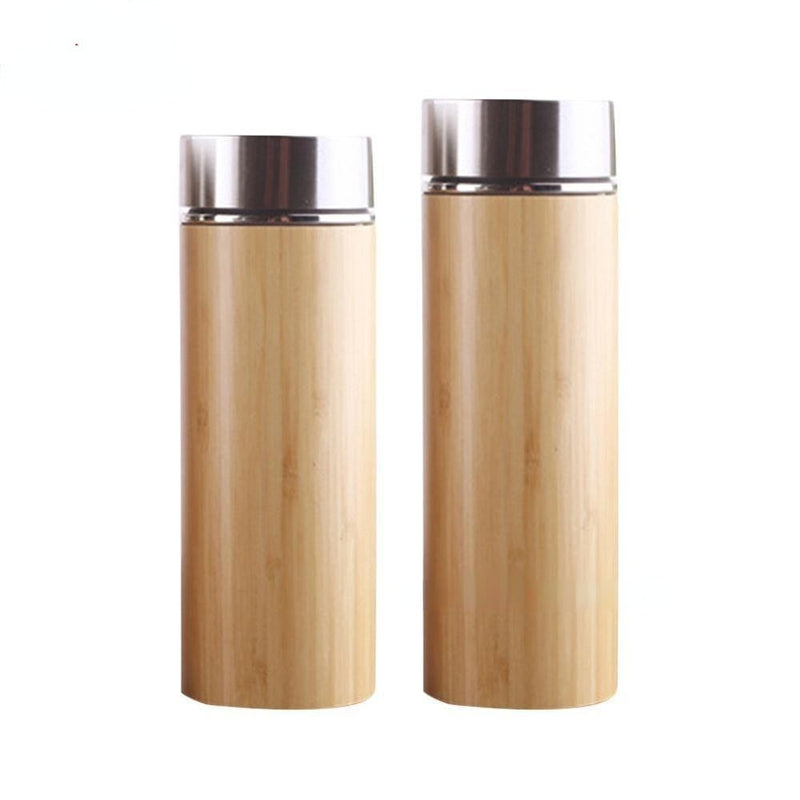 Natural Bamboo Thermos Cup Stainless Steel Bottle Vacuum Flasks Thermoses 12hours Tea Cup