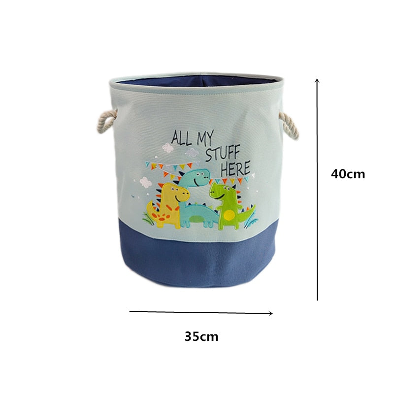 Baby Laundry Basket Cute Dinosaur  Foldable Toy Storage Bucket Picnic Dirty Clothes Basket Box Canvas Organizer Cartoon Animal