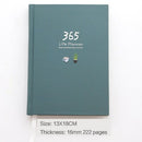 JIANWU Niedlicher Cartoon Der 365-Tage-Plan Buch Farbe Innenseite Planer Hardcover Notizbuch Geschenkbuch Scrapbooking Schulbedarf