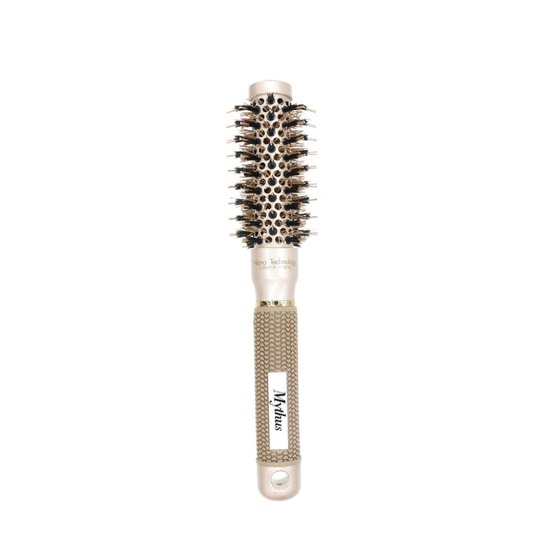 Mythus Professional Nano Technology Ceramic Ionic Hair Round Brush Boar Bristle Antistatic Heat Resistant Hair Curling Brushes