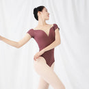 Ballett Trikots für Mädchen Frauen Sexy Ausschnitt Baumwolle Soft Mesh Schwarz Weiß Gymnastik Trikot Ballett Kostüme