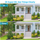 ZOSI 8CH CCTV-System Wireless 2K HD NVR 8PCS 3.0MP IR Wasserdichtes P2P Wifi Überwachungskamera-Überwachungskit für den Außenbereich