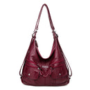 Hohe Qualität Leder Rucksack Frauen Reise Bagpack Weibliche Große Kapazität Schulrucksack Umhängetaschen für Frauen 2022 Sac A Dos