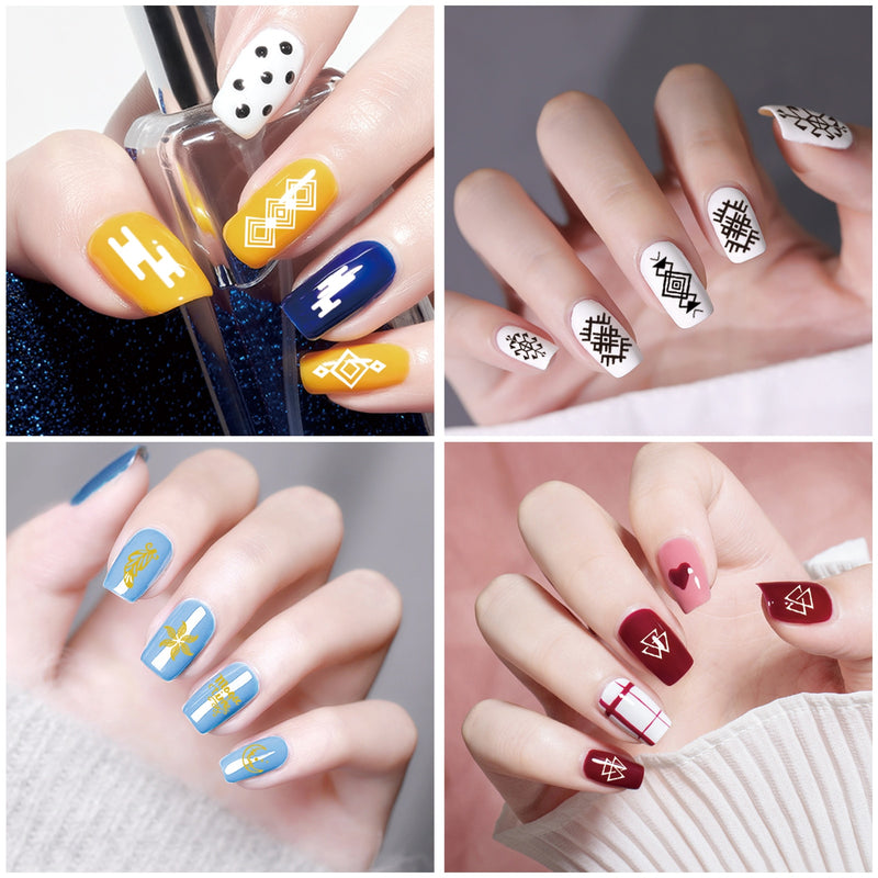 Biutee 8Colors Kit Nail Stamping Gel Polish Set 8ml Stamp Print Oil UV Gel Vanish Soak Off Lack für Nail Art Stamping Plates