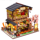 Cutebee DIY Dollhouse Kit Apartment Loft Miniatur-Puppenhäuser aus Holz mit Möbel-LED-Leuchten für Kindergeburtstagsgeschenk