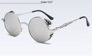 TUZENGYONG Fashion Polarized Steampunk Sunglasses Men/Women Round Metal Carving Vintage Sun Glasses Gothic UV400 Sunglass