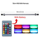 RGB Aquarium light 18-57cm Remote control diving lamp Colorful lamp 90-260v lamp for plants Fish tank essential Amphibious use