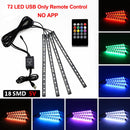 NLpearl APP Car Interior Umgebungslicht Neon LED Streifen Fußlicht mit USB Wireless Remote Music Auto Atmosphere Dekorative Lampe