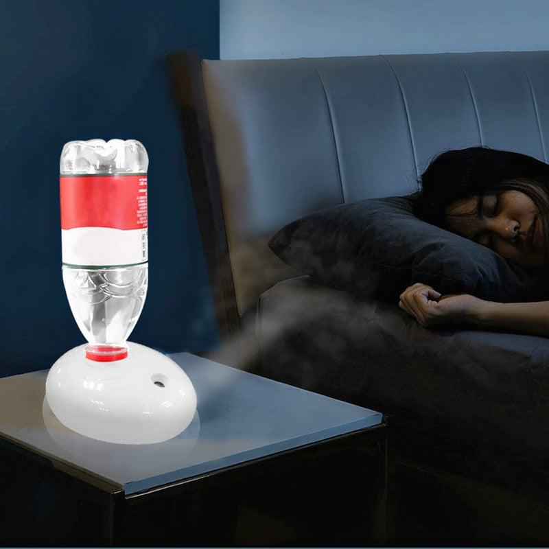 Luftbefeuchter USB Power Flaschenhalter Timing Anti-Burnout LED Nachtlicht Aroma Diffusor Nebelhersteller Home Office Auto Luftbefeuchter