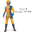 Halloween Performance Requisiten Kinder Kinder Holloween Kostüm für Cosplay Muskel Goldener Wolf mit Krallen Anzug Kleidung Kind Geschenk