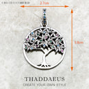 Amuleto mágico símbolo de la suerte árbol flor Karma Whell sol pájaro mariposa colgantes joyería 925 plata esterlina regalo para Mujeres Hombres