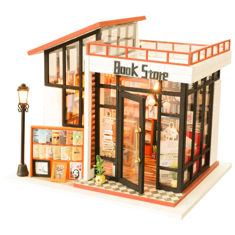 CUTEBEE DIY Dollhouse Wooden Miniature Mini Doll House with Garden to Build Furniture Kit Casa Toys for Children Birthday Gift