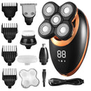 IPX7 Wasserdichter Elektrorasierer für Männer Barthaarschneider Wiederaufladbare Glatze Rasiermaschine LCD-Display Grooming Kit