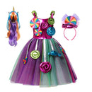 2022 neue Mode Baby Mädchen Candy Kleid Kinder Halloween Party Kostüm Bunte Ballkleid 2-12 Jahre Kinder Kleidung