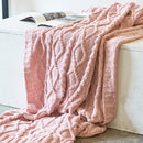 Mantas de chenilla de punto grueso de la marca REGINA, lindos pompones decorativos para el hogar, sofá cama acogedor y cálido, manta de punto para TV