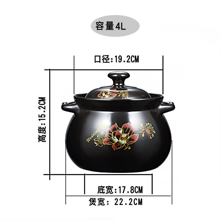 Chinese Ceramic Soup Pot Non Stick Thick Bottom Stewpan Cooking Food Chafing Dish Kitchen Cookware Stew Macetas Home Kitchenware