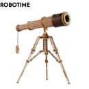 Robotime Rokr 1: 1 DIY 314pcs Teleskop-Monokular-Teleskop Holzmodellbausätze Montagespielzeug Geschenk für Kinder Erwachsene