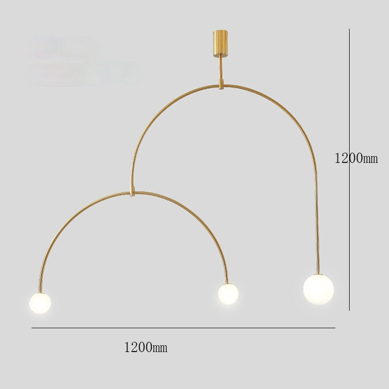 Iluminación colgante de bola de cristal moderna para dormitorio/Hotel lámpara colgante de oro nórdico/luces colgantes lámpara colgante Art Deco hogar interior