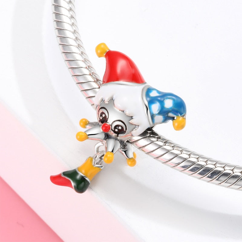 Colorful Circus Theme Performance Charms Jewelry Making  925 Silver Wonderful Life Fits Original DIY Bracelet or Bangle Beads