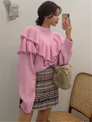 Alien Kitty 2022 Neue Frühling Koreanische Art Lose Pullover Frauen Solide Gestrickte Pullover Winter Warme Pullover Femme