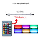 RGB Aquarium light 18-57cm Remote control diving lamp Colorful lamp 90-260v lamp for plants Fish tank essential Amphibious use