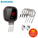 INKBIRD IBT-4XS Digitaler Rotations-Lesebildschirm BBQ-Fleisch-Kochthermometer Bluetooth-Verbindung, magnetisches Design und 2/4 Sonden