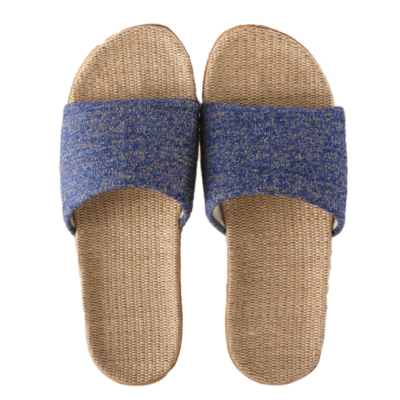 Suihyung Frauen Hausschuhe Weibliche Casual Flax Slides 13 Farben Leinen Gürtel Damen Sandalen Flip Flops Liebhaber Sommer Indoor Home Schuhe