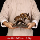 Estatua de resina de elefante elegante Feng Shui, estatuilla de riqueza de la suerte, adornos artesanales, regalo para decoración de escritorio de oficina en casa