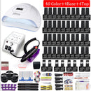 40 Farben Nagellack Super Maniküre Set 120/80/54W LED Nagellampe Nagelset mit allen Werkzeugen für die Maniküre elektrische Nagelfeile